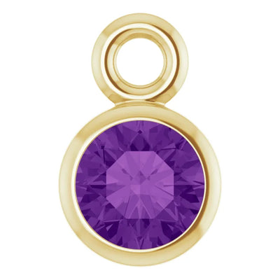 Birthstone Bezel Set Dangle