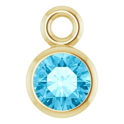 Birthstone Bezel Set Dangle