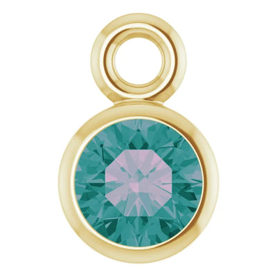 Birthstone Bezel Set Dangle