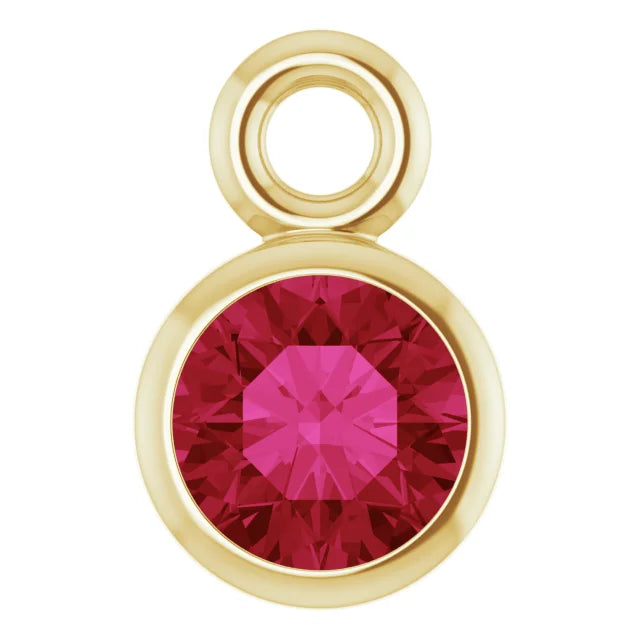 Birthstone Bezel Set Dangle