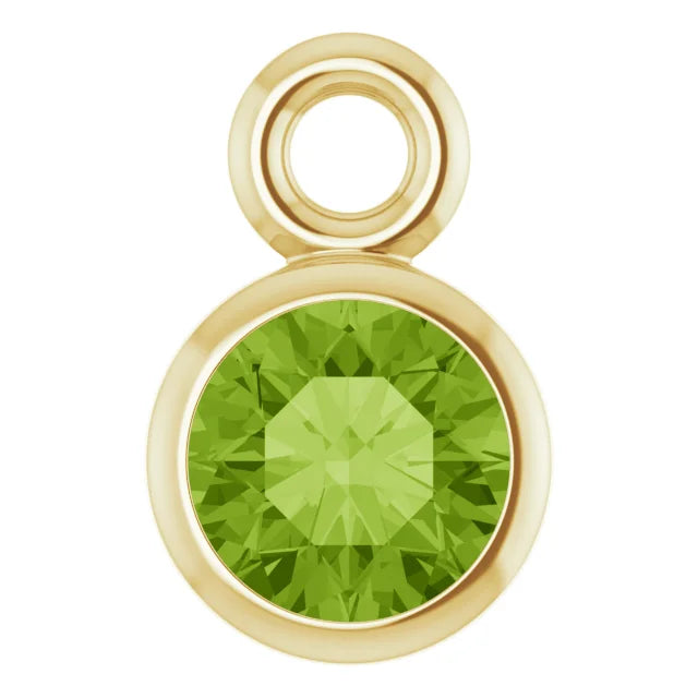Birthstone Bezel Set Dangle