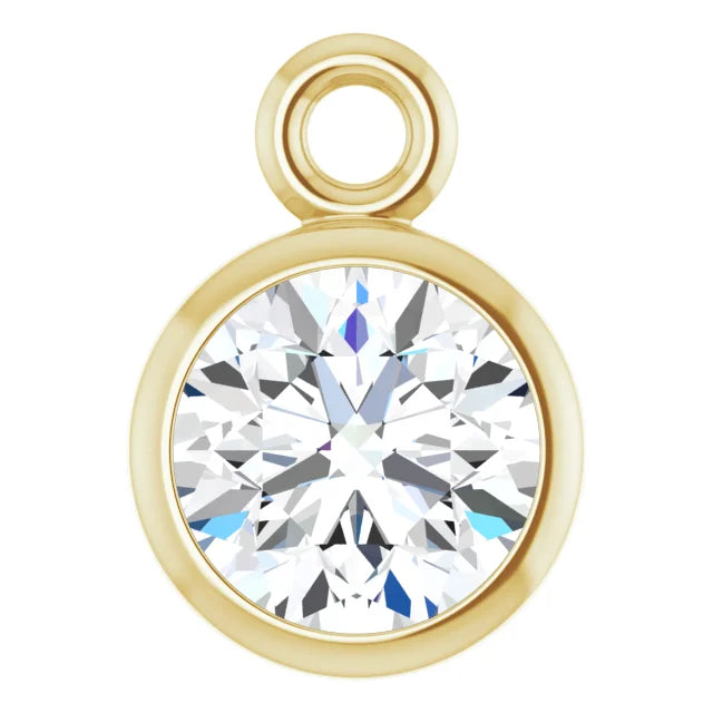 Lab-Grown Diamond Bezel Set Dangle