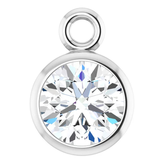 Lab-Grown Diamond Bezel Set Dangle