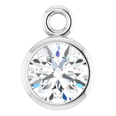 Lab-Grown Diamond Bezel Set Dangle