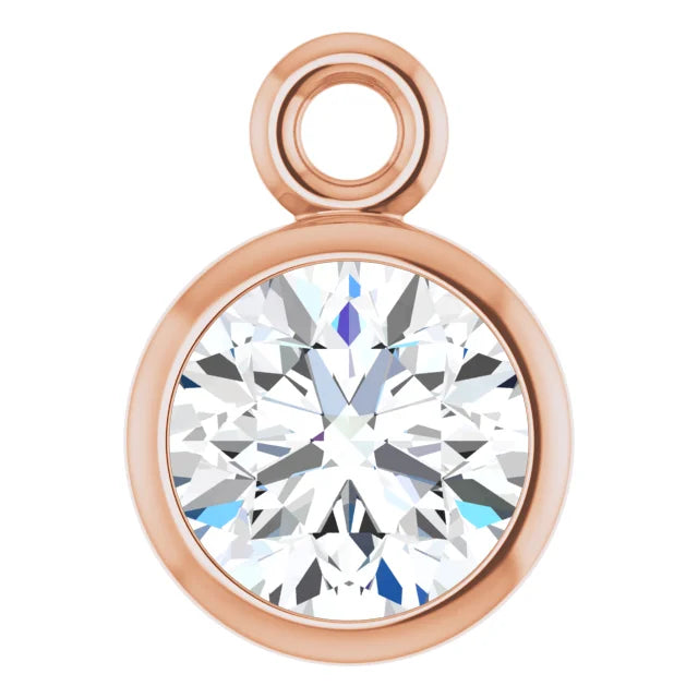 Lab-Grown Diamond Bezel Set Dangle