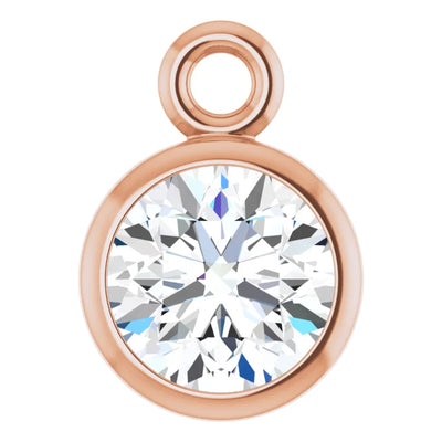 Lab-Grown Diamond Bezel Set Dangle