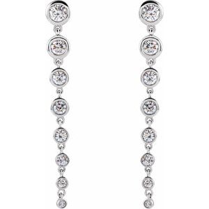 14K White, Yellow Gold 1.75 CTW Lab-Grown Diamond Earrings