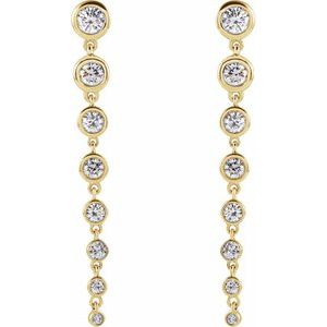 14K White, Yellow Gold 1.75 CTW Lab-Grown Diamond Earrings