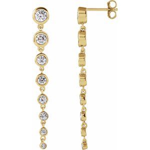 14K White, Yellow Gold 1.75 CTW Lab-Grown Diamond Earrings