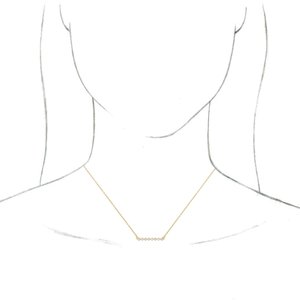 14K Yellow, White or Rose Gold 0.25 CTW Lab-Grown Diamond Bar 45cm Necklace