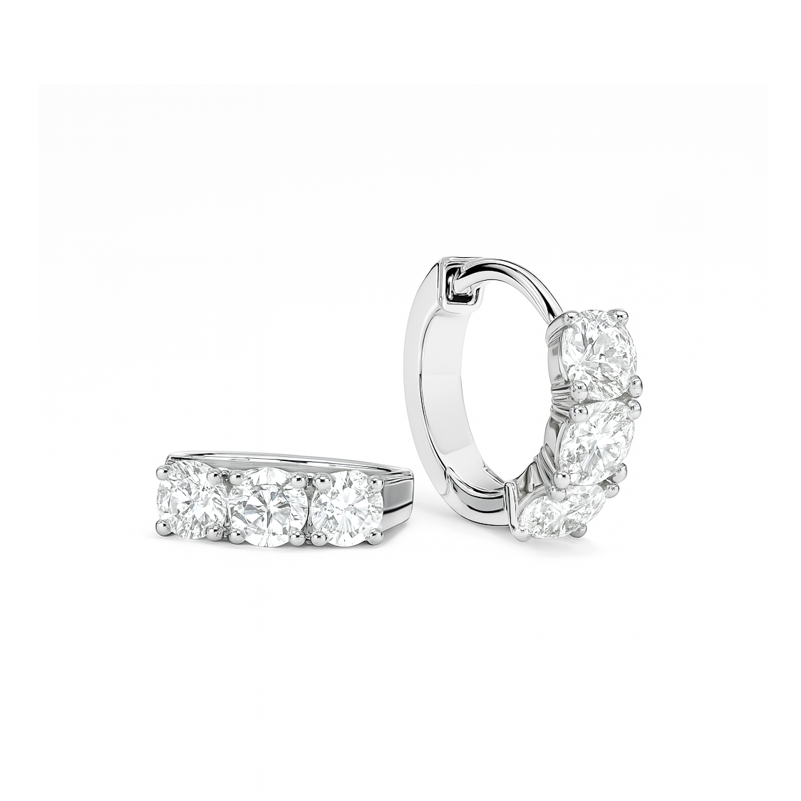 14K White Gold 0.59ct Lab Grown Diamond Earrings