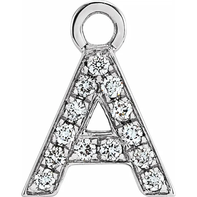 Natural Diamond Initial Dangle