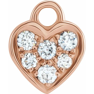 Natural Diamond Petite Heart Dangle