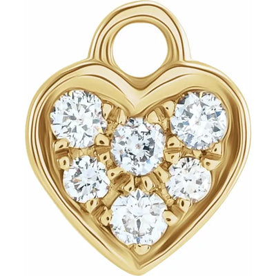 Natural Diamond Petite Heart Dangle