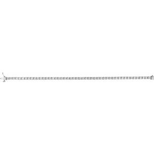 14K White Gold 4 CTW Lab-Grown Diamond Line 18.4cm Bracelet