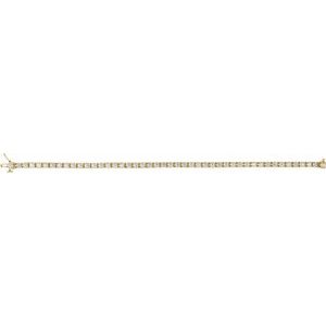 14K Yellow, White Gold 4 CTW Natural Diamond Line 18.4cm Bracelet