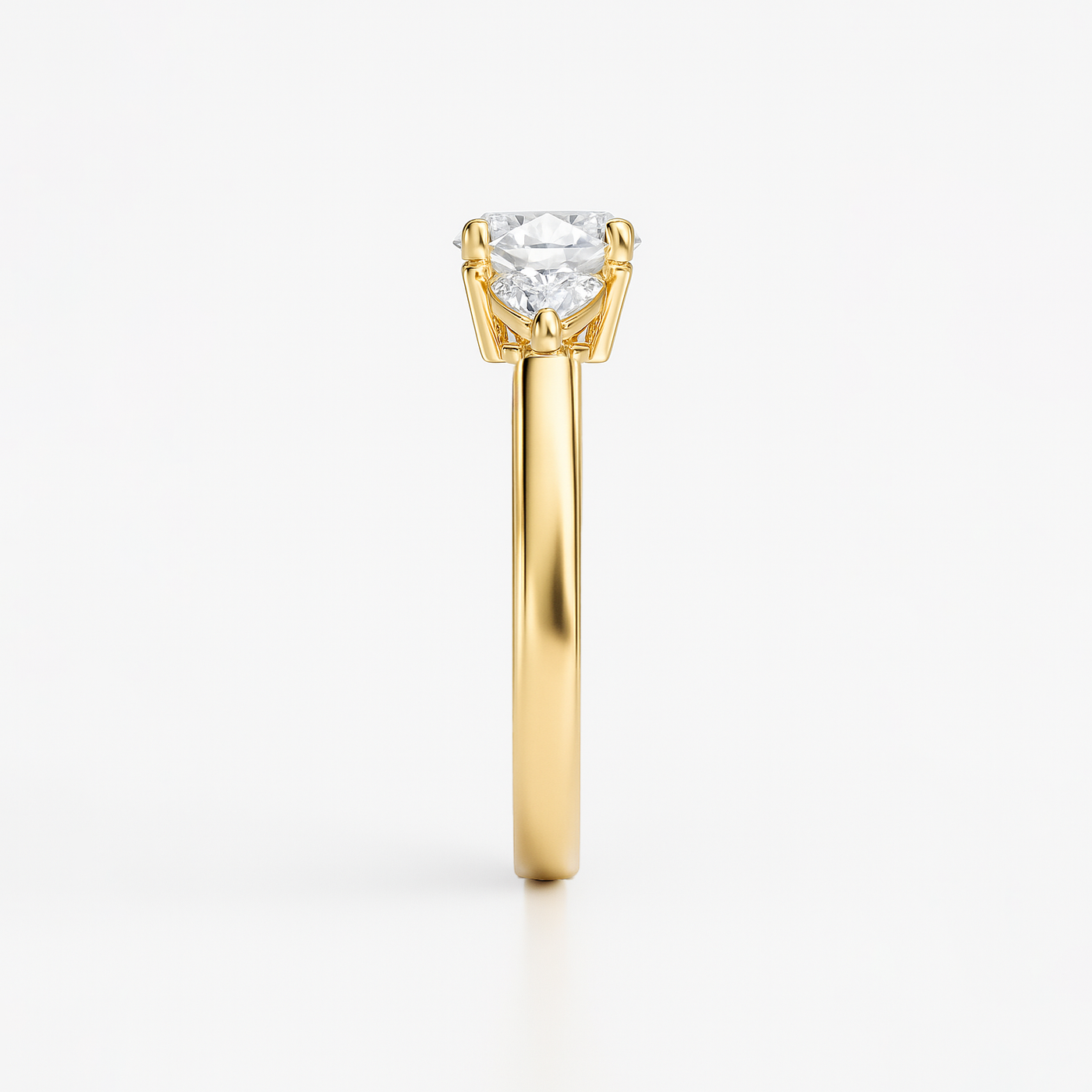 The Charlotte Ring - Lab Grown Diamond Trilogy Ring with Trillion Sides