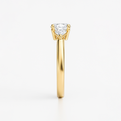 The Charlotte Ring - Lab Grown Diamond Trilogy Ring with Trillion Sides