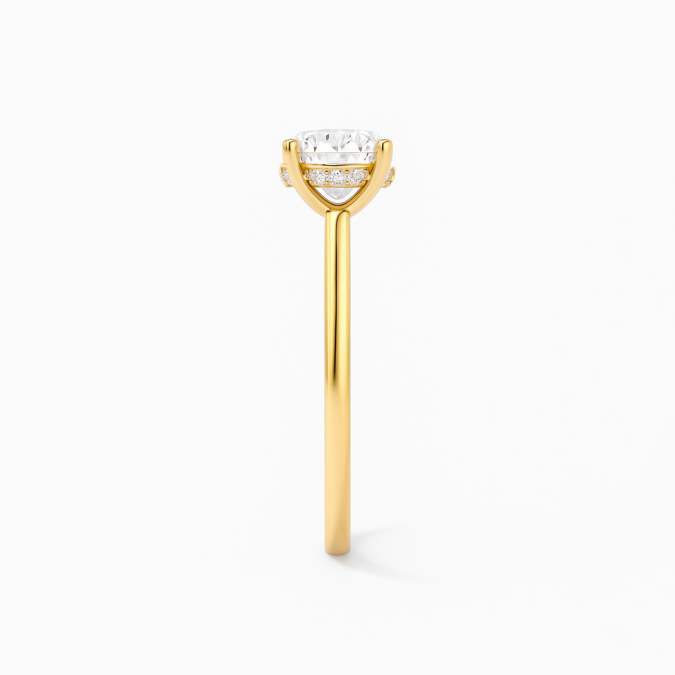 The Siena Ring - Hidden Halo Round Solitaire