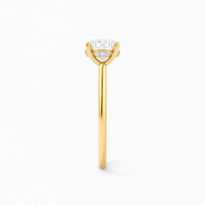 The Siena Ring - Hidden Halo Round Solitaire