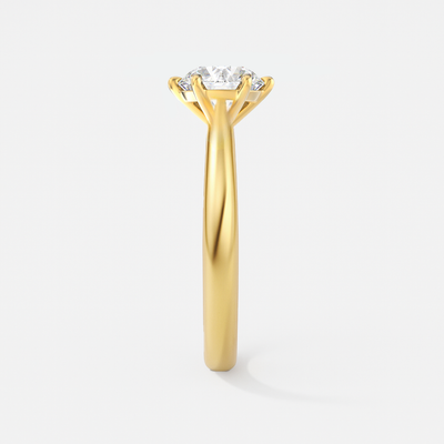 The Celine Ring – Cathedral Set Solitaire with Six-Claw Setting