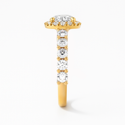 The Tara Ring – Cushion Halo Diamond Engagement Ring