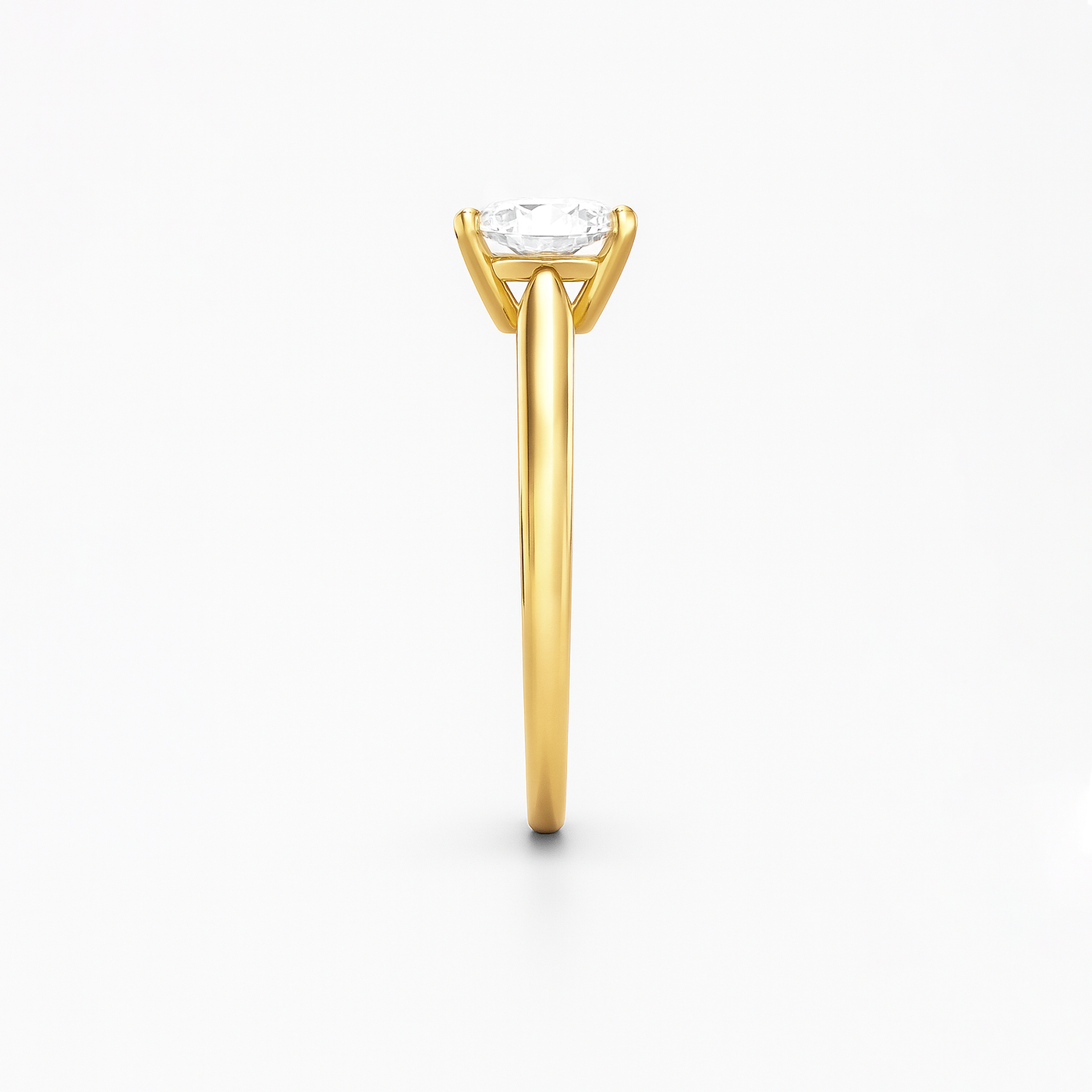 The Natalie Ring - Classic Solitaire with Cathedral Set 4-Claw Basket Set