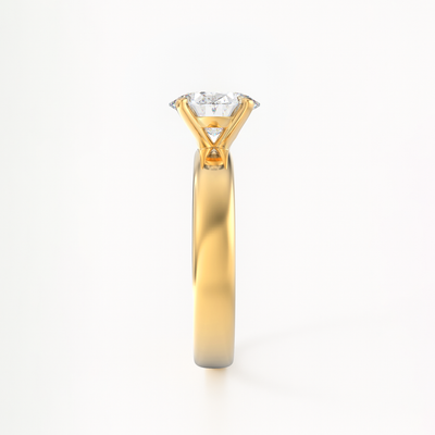 The London Ring - East West Set Oval Solitaire