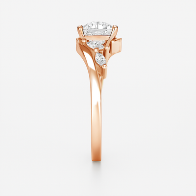 The Melody Ring - Wave Ring with Marquise Accents