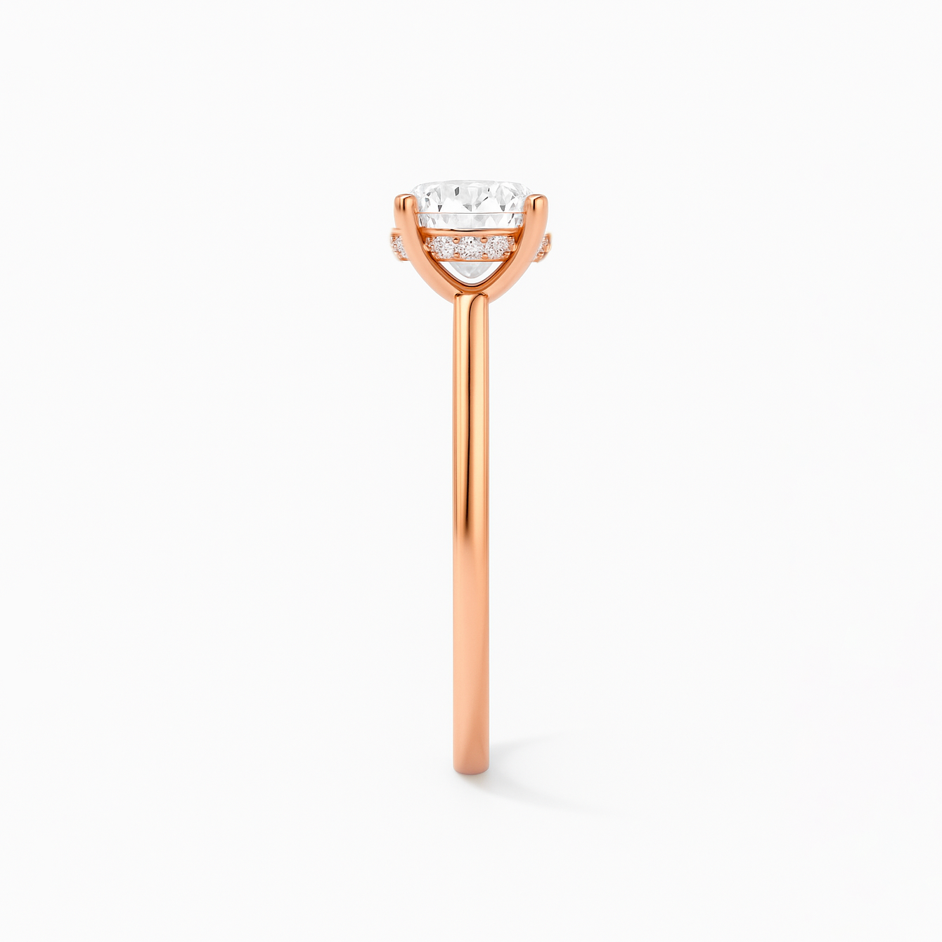 The Siena Ring - Hidden Halo Round Solitaire