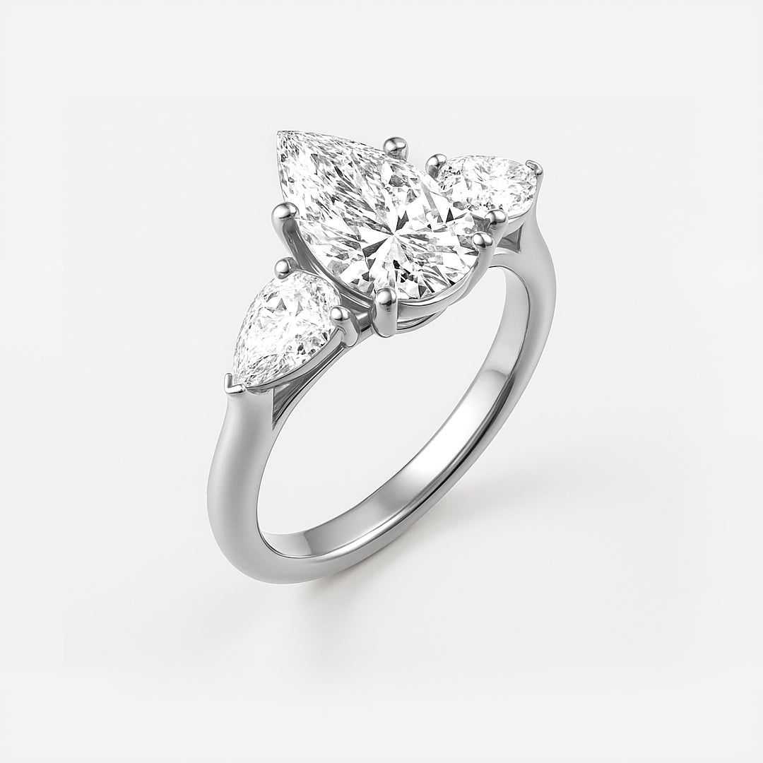 The Alexandra Ring - Pear Lab Grown Diamond Trilogy
