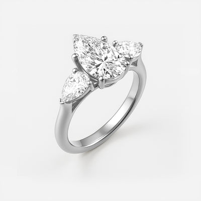The Alexandra Ring - Pear Lab Grown Diamond Trilogy