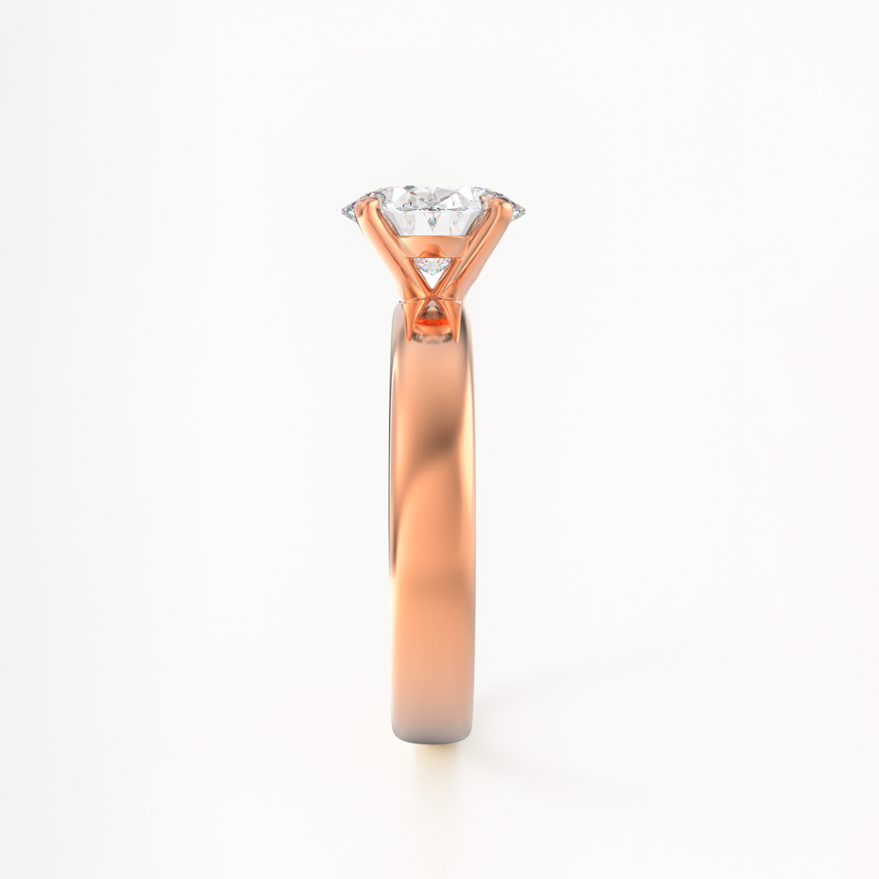 The London Ring - East West Set Oval Solitaire