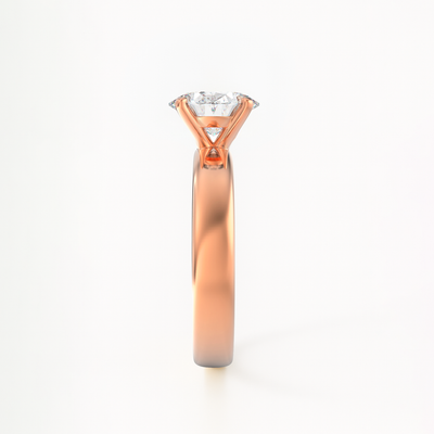 The London Ring - East West Set Oval Solitaire