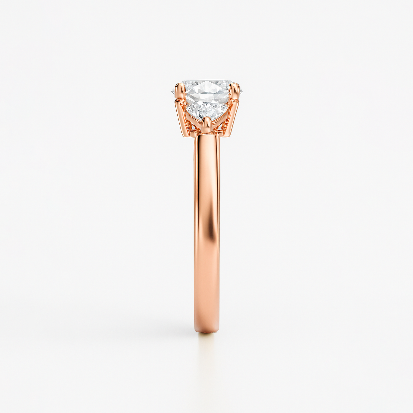 The Charlotte Ring - Lab Grown Diamond Trilogy Ring with Trillion Sides