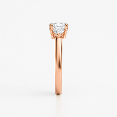 The Charlotte Ring - Lab Grown Diamond Trilogy Ring with Trillion Sides