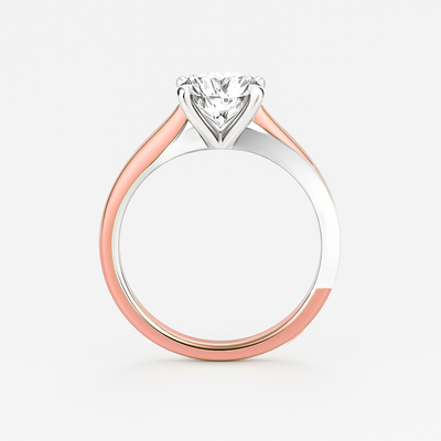 The Valencia Ring - Twist Engagement Ring Two-Tone Gold - Lab Grown Diamond