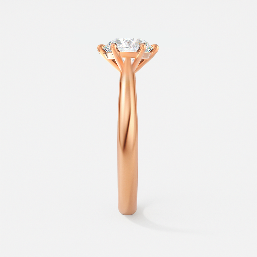 The Celine Ring – Cathedral Set Solitaire with Six-Claw Setting