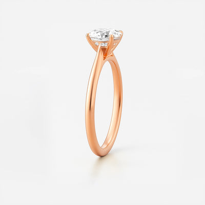 The Ophelia Ring - Cathedral Set with Hidden Halo - Lab Grown Diamond