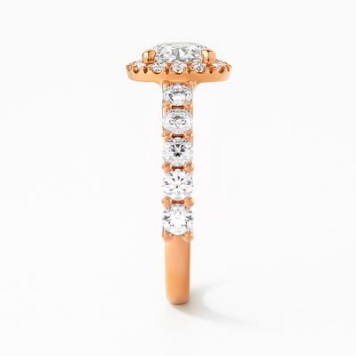The Tara Ring – Cushion Halo Diamond Engagement Ring