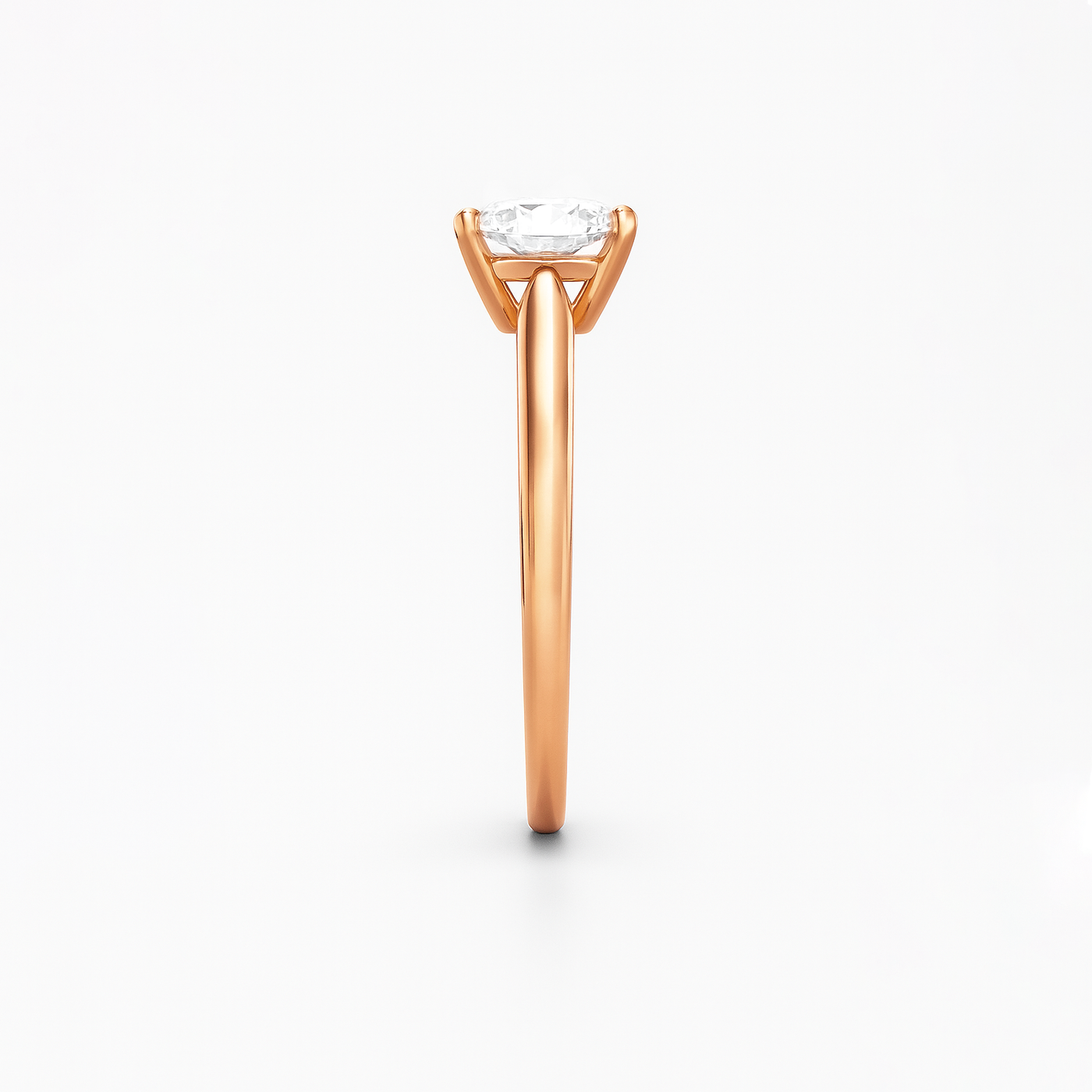 The Natalie Ring - Classic Solitaire with Cathedral Set 4-Claw Basket Set