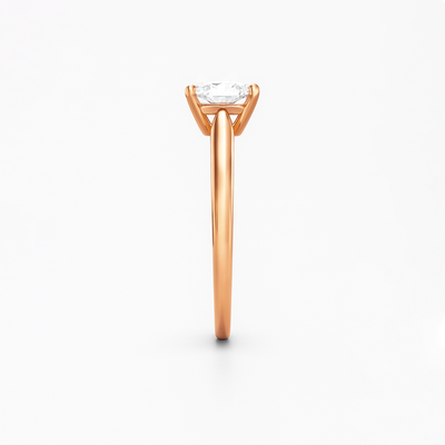 The Natalie Ring - Classic Solitaire with Cathedral Set 4-Claw Basket Set