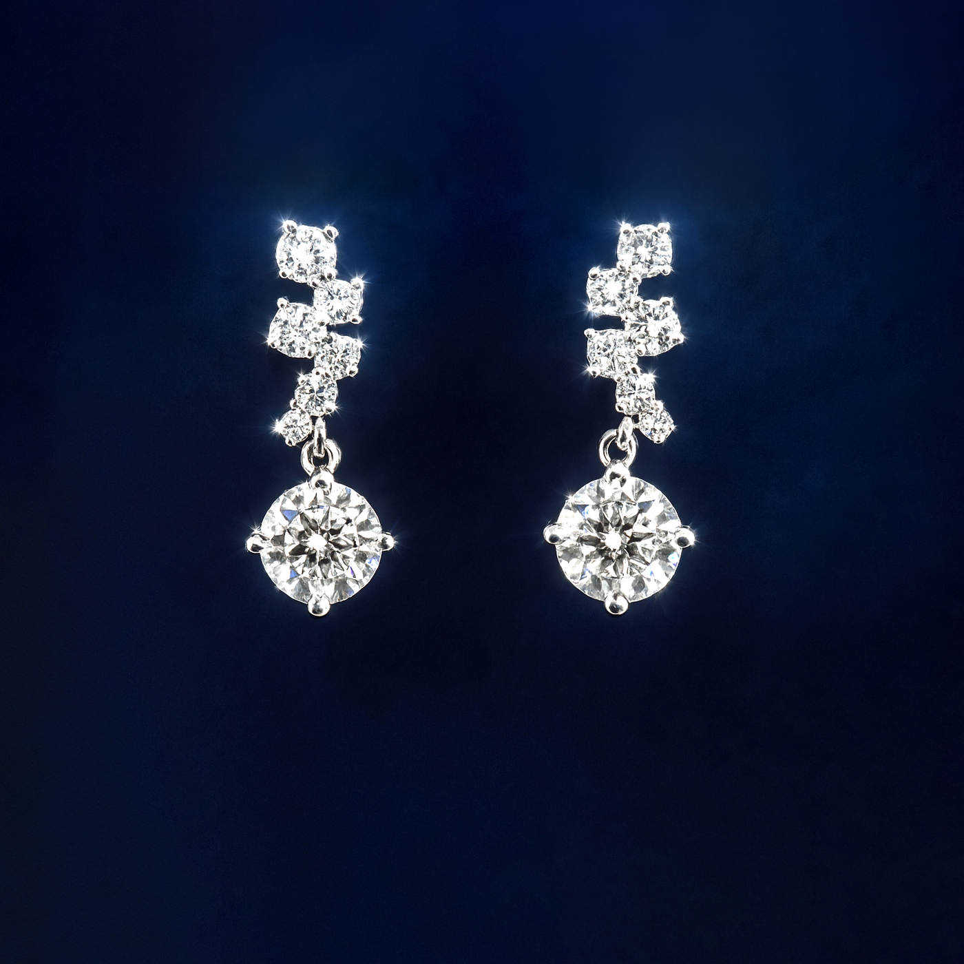 14K White Gold 1.74ct Lab Grown Diamond Earrings