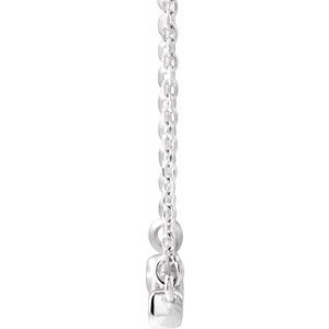 14K Yellow, White Gold 0.25CTW Lab-Grown Diamond French-Set Bar 45cm Necklace