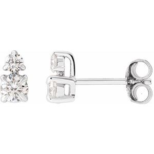 14K White or Yellow Gold 0.5 CTW Lab-Grown Diamond Earrings