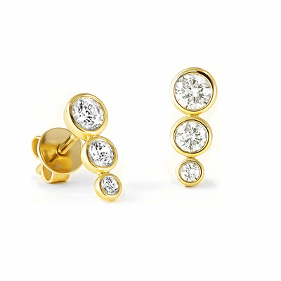 14K Yellow Gold 0.42ct Lab Grown Diamond Earrings
