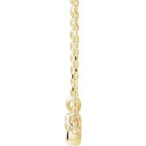 14K Yellow, White Gold 0.25CTW Lab-Grown Diamond French-Set Bar 45cm Necklace