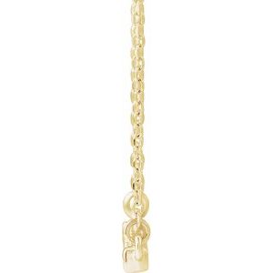 14K Rose, Yellow Gold 0.125 CTW Lab-Grown Diamond French-Set Bar 45cm Necklace