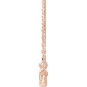 14K Rose, Yellow Gold 0.125 CTW Lab-Grown Diamond French-Set Bar 45cm Necklace