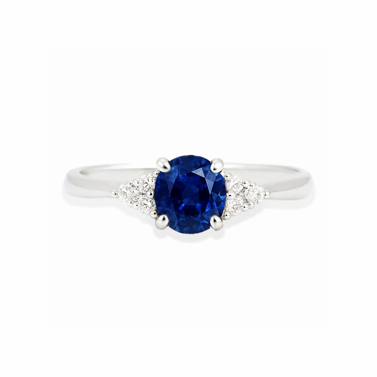 Platinum Sapphire & Diamond Ring